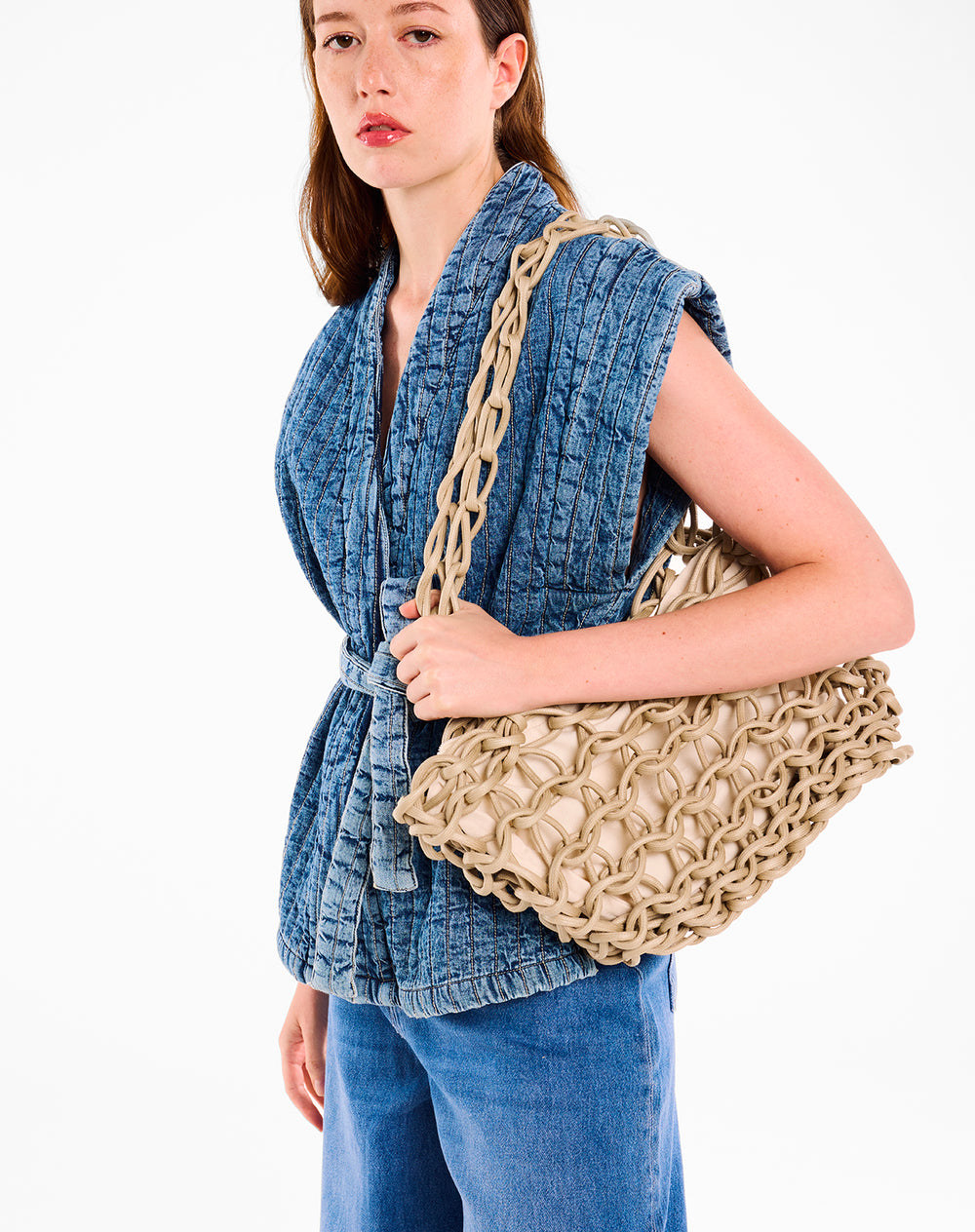 専用です‼️アリエニーナ　ALIENINA コットンロープバッグ　キャメル Naira bag | shop.alienina.com