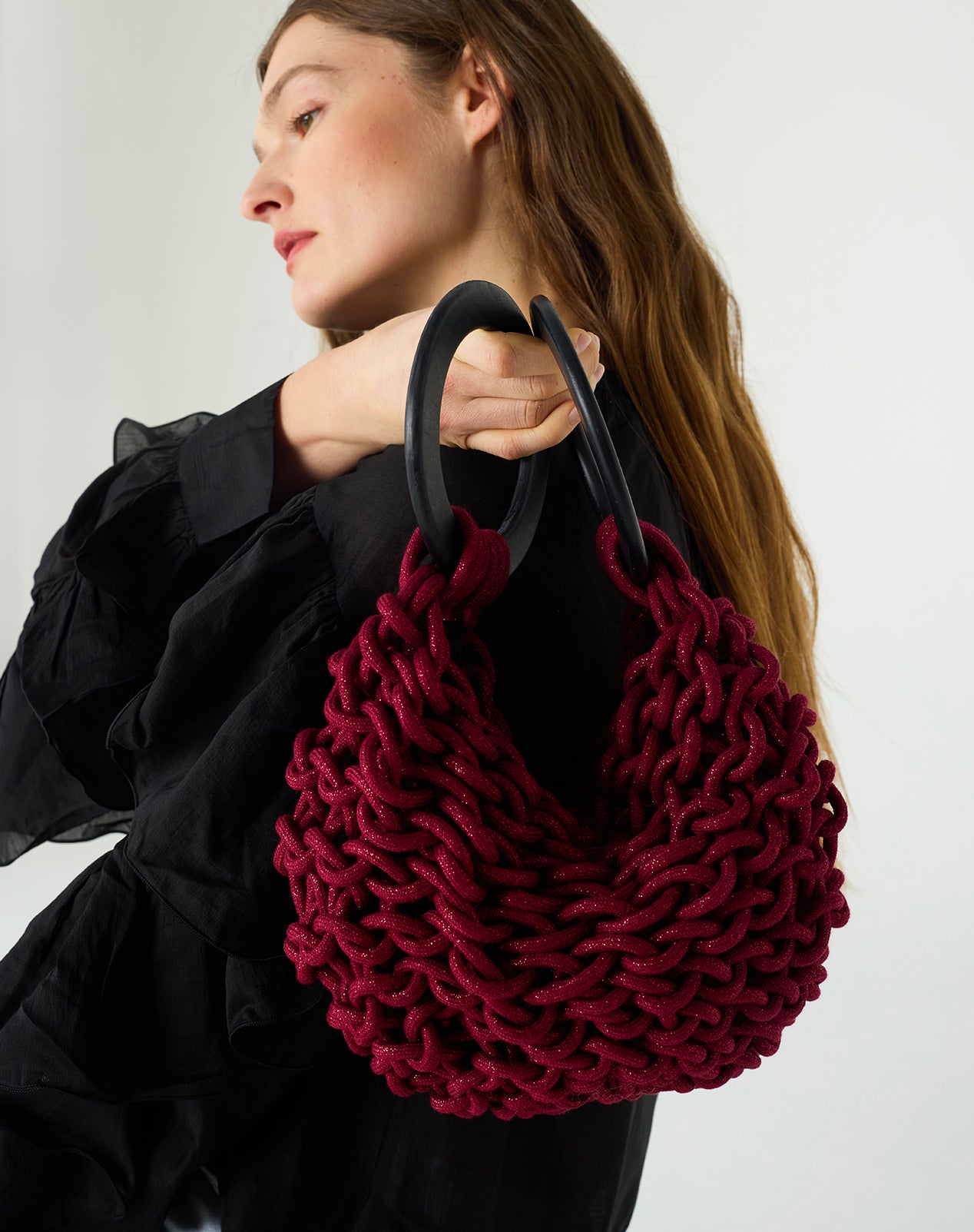 ショルダーバッグ BABY ALEXIA Side Fringe Draw String Bag ALEXIA STAM（アリシアスタン）の「BABY ALEXIA Side Fringe Draw